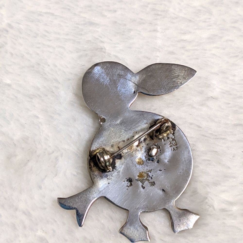 Vintage /Rare Mexico Sterling Silver & Abalone Whimsical Toucan Brooche - Picture 9 of 10